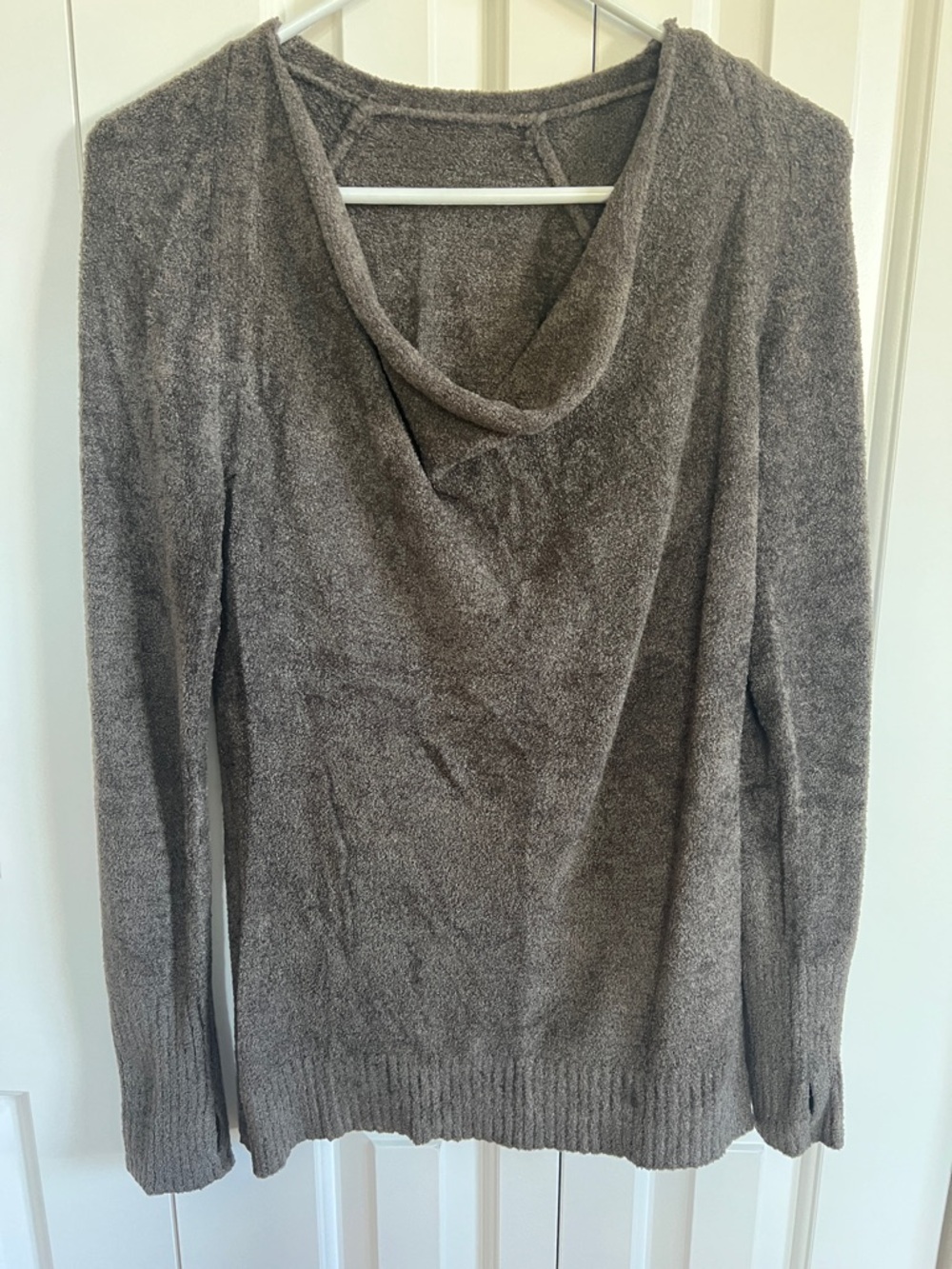 Athleta Women's Taupe Cowl Neck Sweater